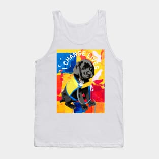 Black Lab Pup Change Lives Tank Top